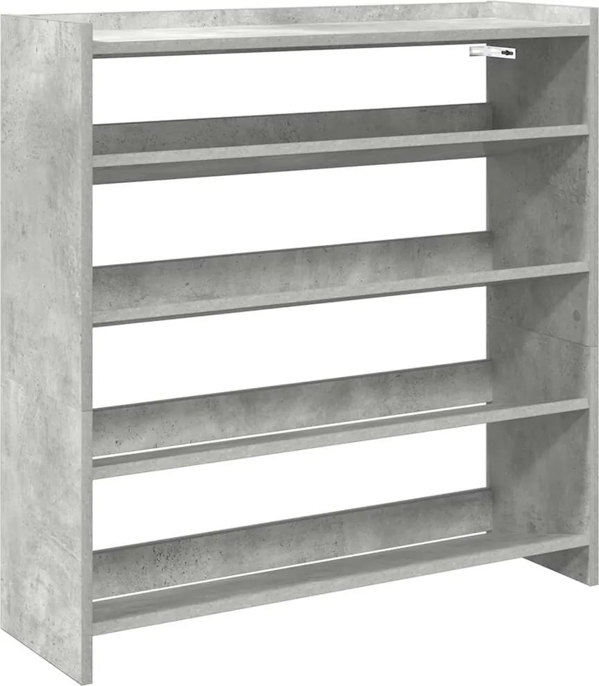 vidaXL Pantofar, gri beton, 80x25x81 cm, lemn prelucrat