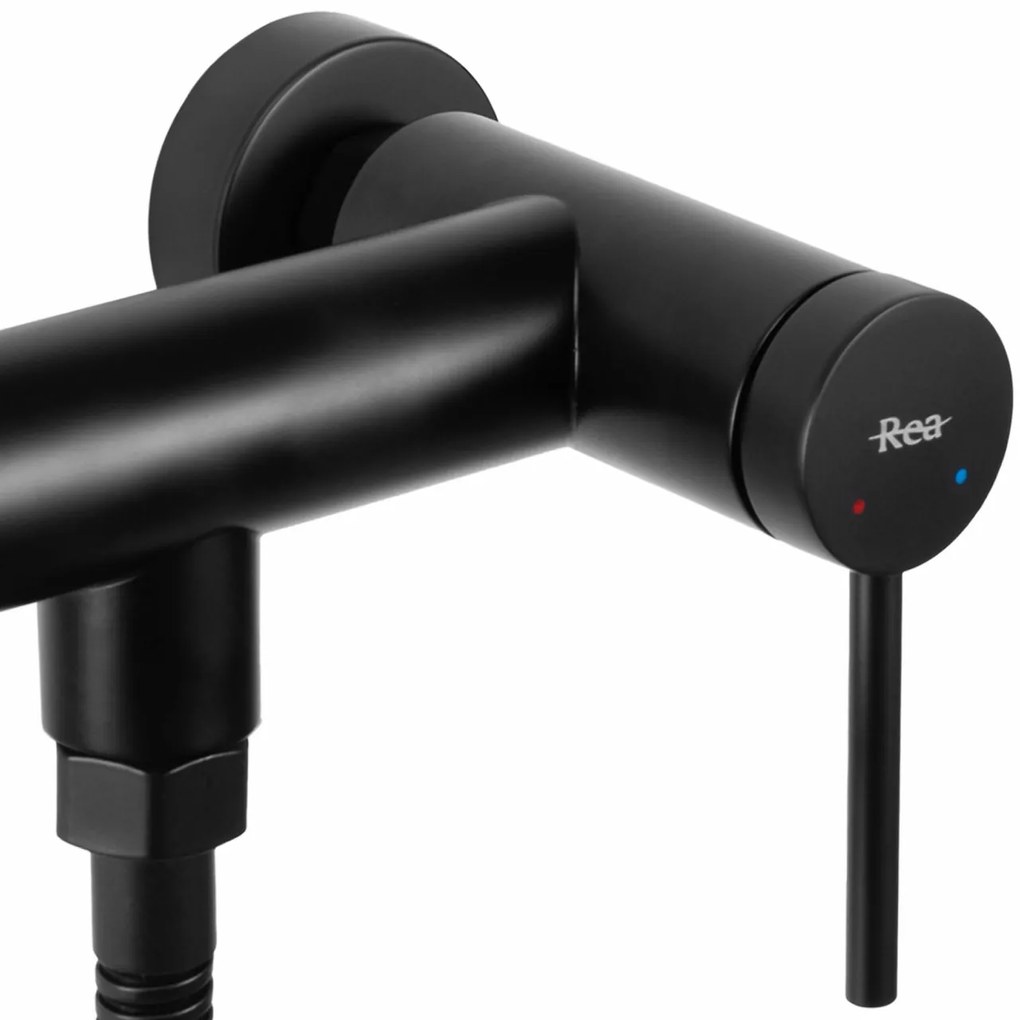 Baterie de dus Clif negru mat