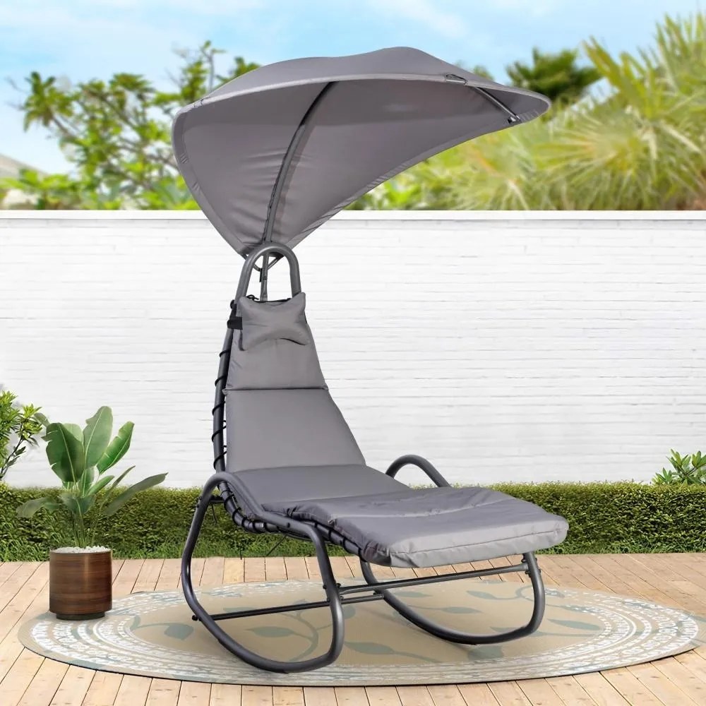 Șezlong relaxant de grădină / balansoar Avenberg SIENA - gri
