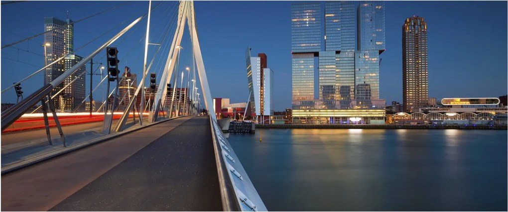 Tablou - Amurg în Rotterdam, Olanda (120x50 cm)