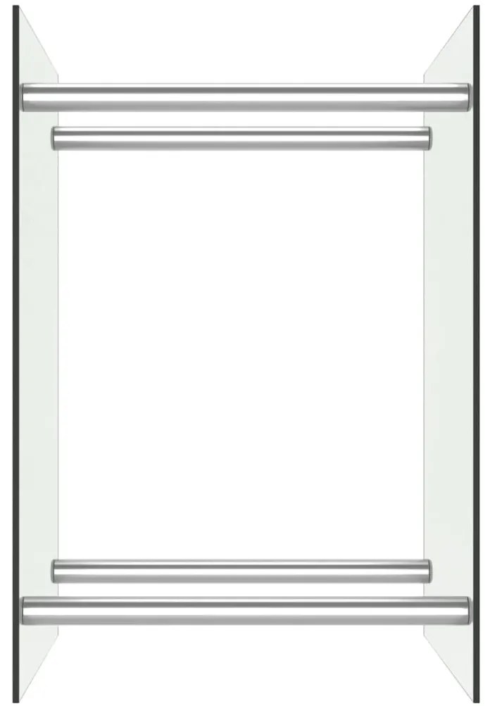 Rastel lemne de foc, transparent, 40 x 35 x 60 cm, sticla Transparent, 40 x 35  x 60 cm (w x d x h)