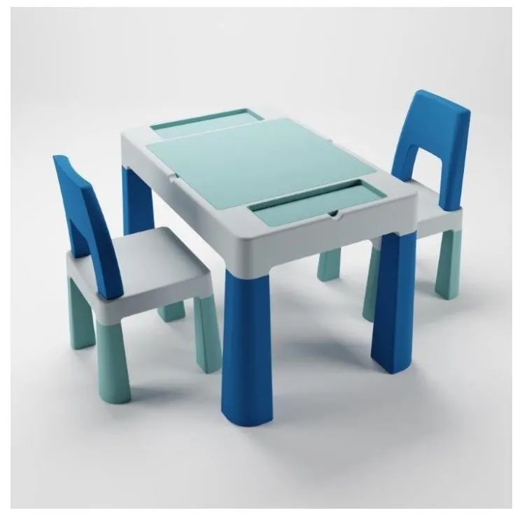 TEGA BABY - Set masă și scaune pentru copii, turcoaz/albastru/alb