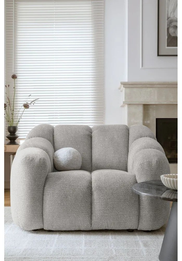 Fotoliu gri deschis Shell – Miuform