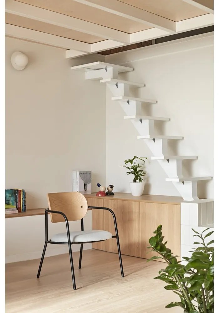 Fotoliu gri în decor de stejar Eclipse - Teulat