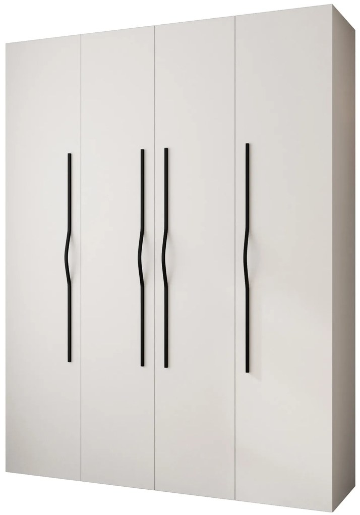 Dulap de haine 180 cm Carmela 40-2 (alb + Negru). 1126577