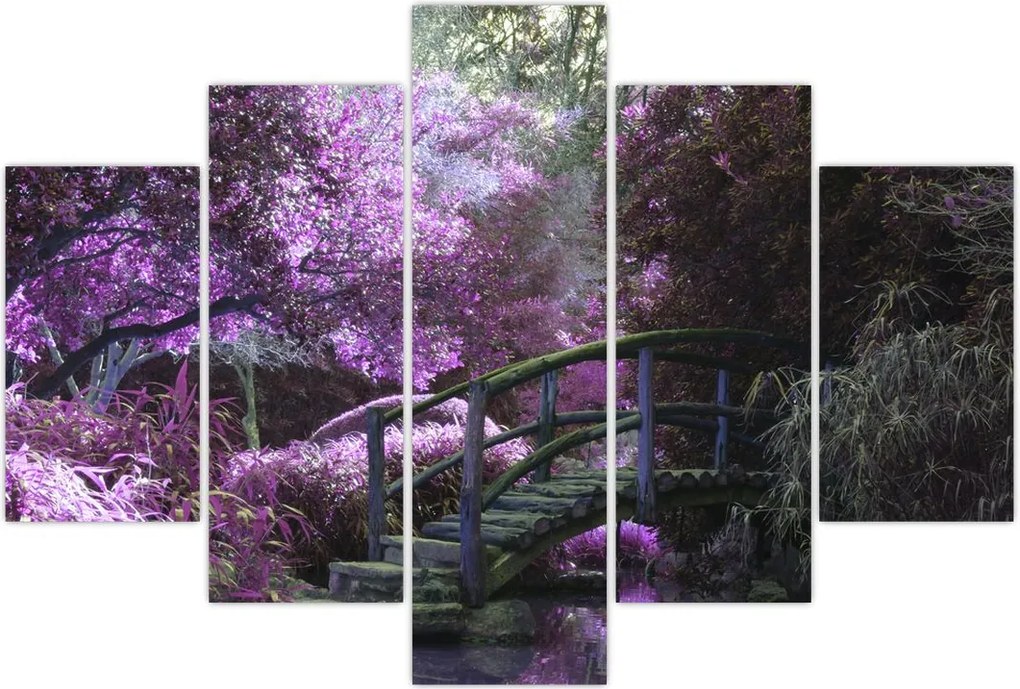 Tablou -cu grădina violetă (150x105 cm)