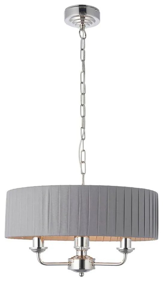 Lustră pe lanț Endon 94394 HIGHCLERE 3xE14/40W/230V dark gri/crom lucios