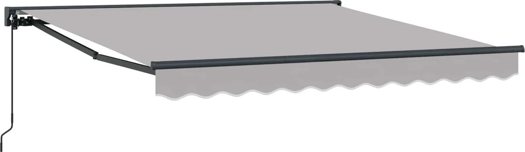 vidaXL Cortina Retractabilă Manual Gri deschis 300 x 250 cm