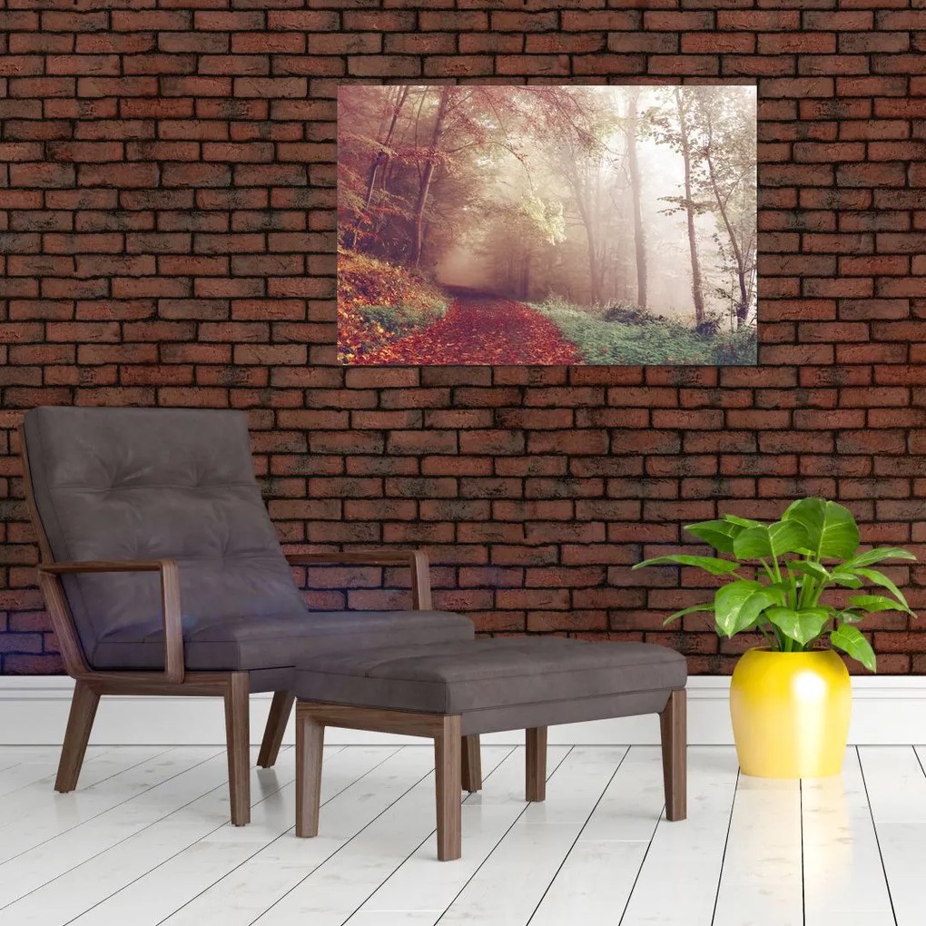 Tablou - Plimbarea de toamnă prin pădure (90x60 cm)