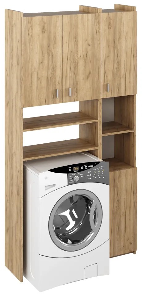 Dulap deasupra mașinii de spălat MIRALI, stejar artisan