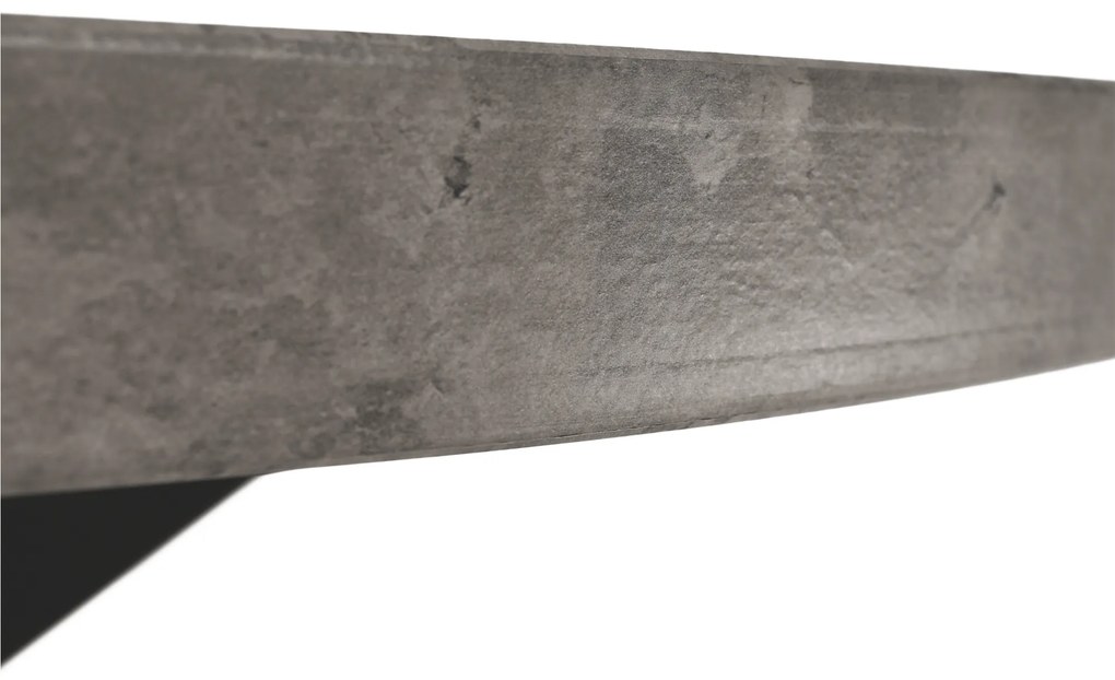 Masă de luat masa, gri carbon / negru, diametru 120 cm, MEDOR