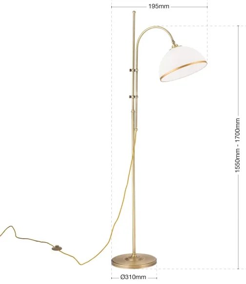 Lampadar Orion Stl 12-1188/1 OLD LAMP 1xE27/40W/230V alb/bronz