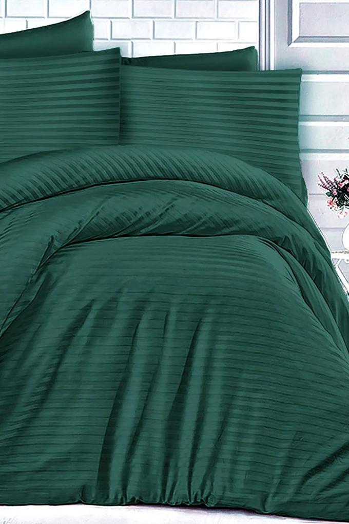 Lenjerie de pat satinată, verde închis verde