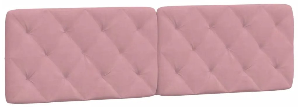 374744 vidaXL Pernă tăblie de pat, roz, 180 cm, catifea