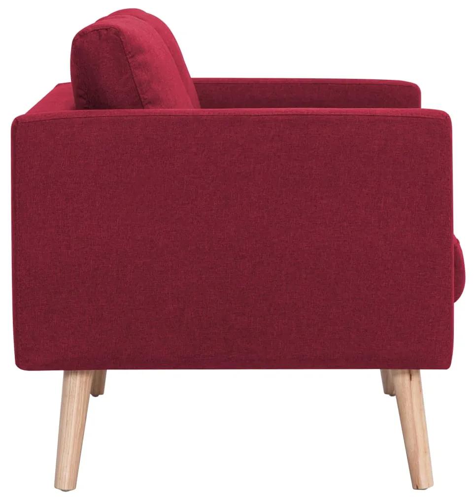 Canapea cu 2 locuri, rosu, material textil Rosu, Canapea cu 2 locuri