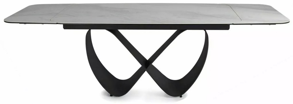 Masa extensibila Infinity Ceramic Nature Cloud alb/negru L160-240xl95 cm