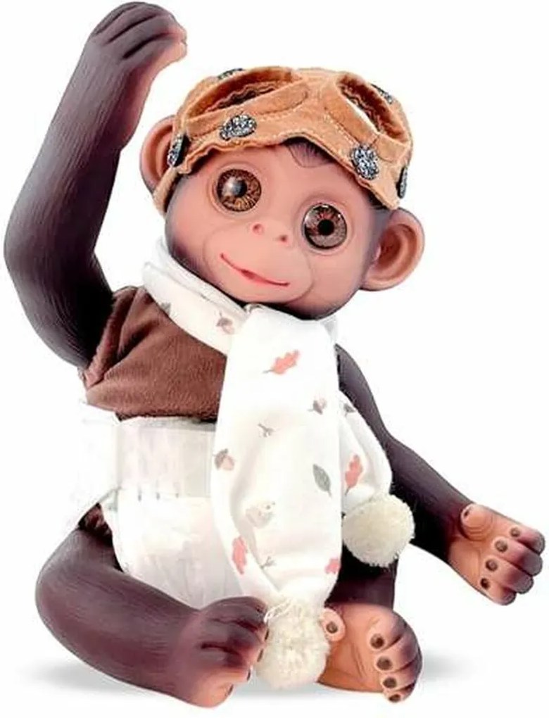 Păpușă Bebe Berjuan Anireal 35 cm Aviator Maimuță