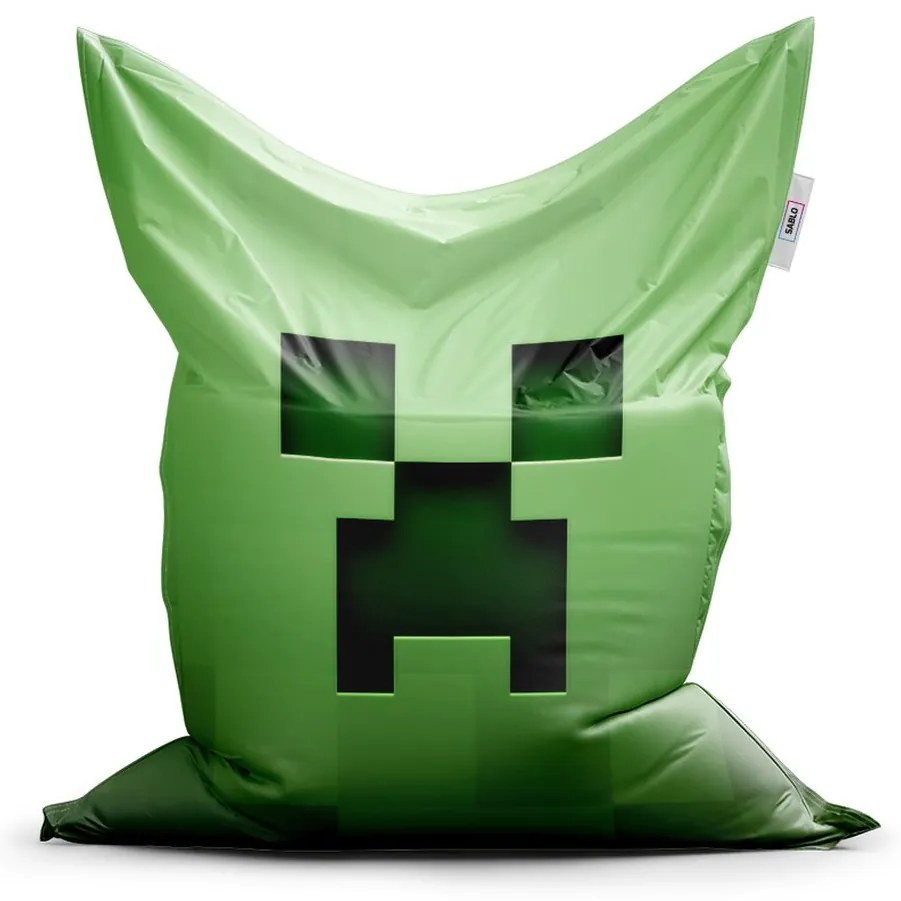 Sac de șezut Classic Green Blocks, verde