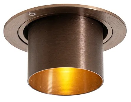 Set de 6 spoturi încastrate moderne, rotunde, orientabile, din bronz închis - Installa