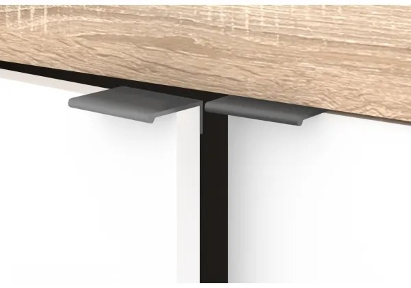 Comodă RUNEA, stejar Sonoma/albă