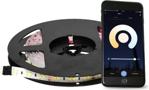 Bandă LED dimabilă Wi-Fi 5m 7,3W/230V Tuya Ecolite DX-SMD2835-BI/5M/TUYA + telecomandă