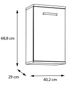 Dulap suspendat de baie VENOM alb/stejar artisan