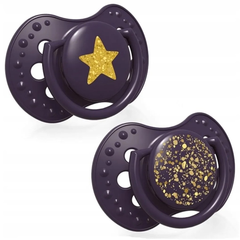 Lovi Silicon dinamic suzete 3-6m, Praf de stele - Violet
