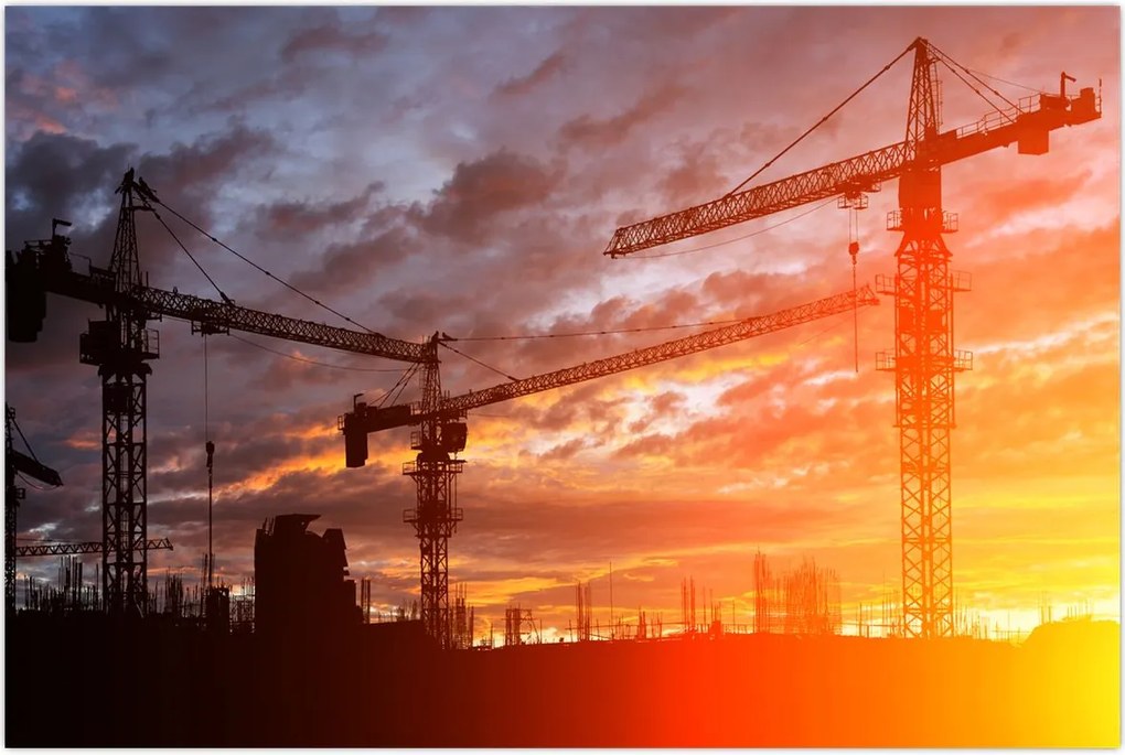 Tablou - Șantier de construcții (90x60 cm)