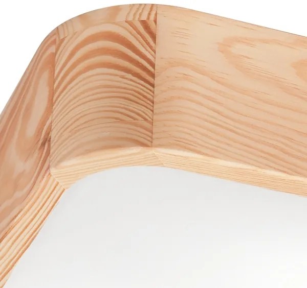 Plafonieră OAK SQUARE 2xE27/15W/230V 35x35 cm stejar