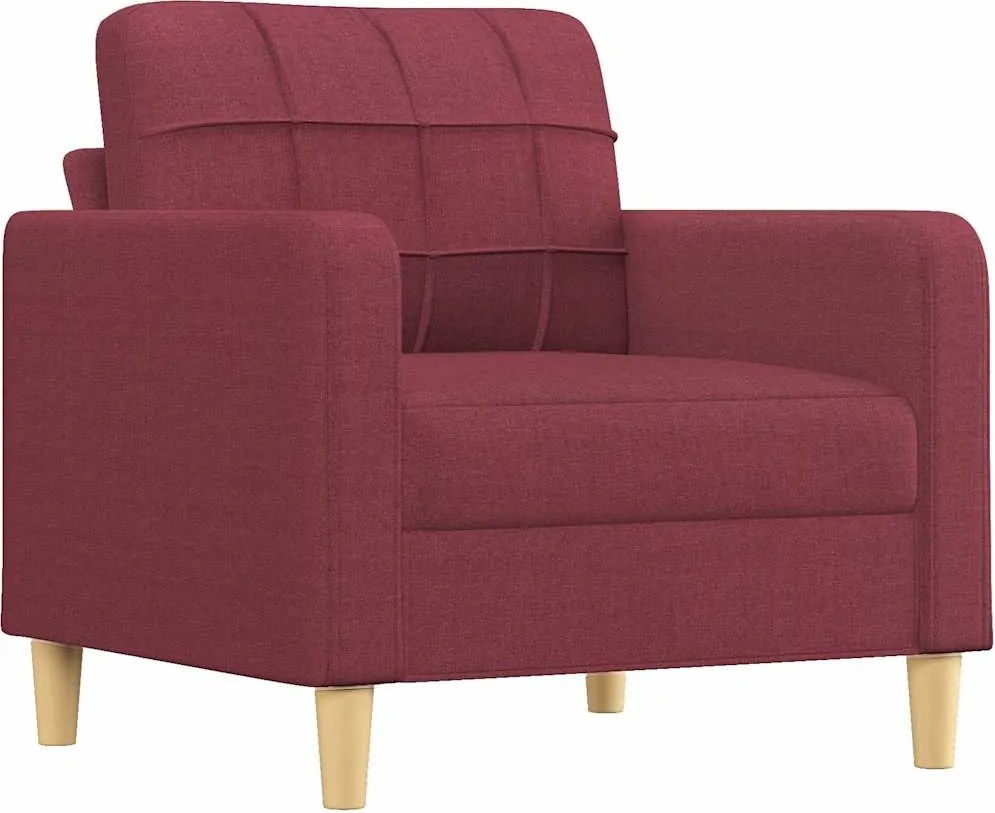 vidaXL Fotoliu canapea, roșu vin, 60 cm, material textil