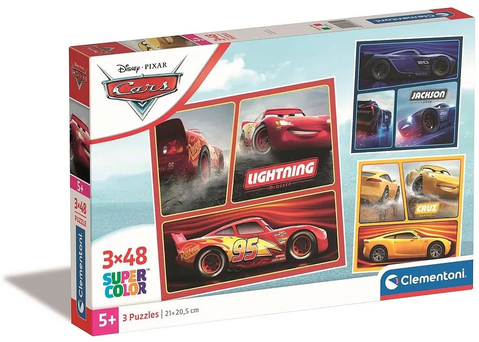 Disney Mașini Rivals Puzzle 3x48 piese Clementoni