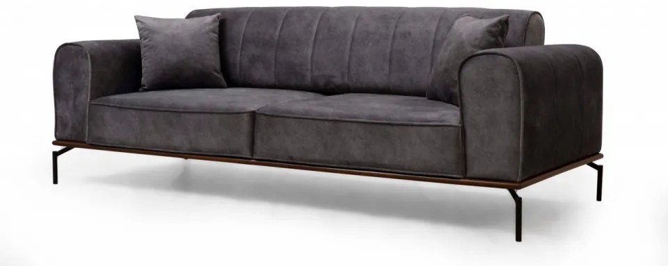 Canapea Extensibilă cu 3 Locuri Siesta Plain Back 3 Seater, Antracit