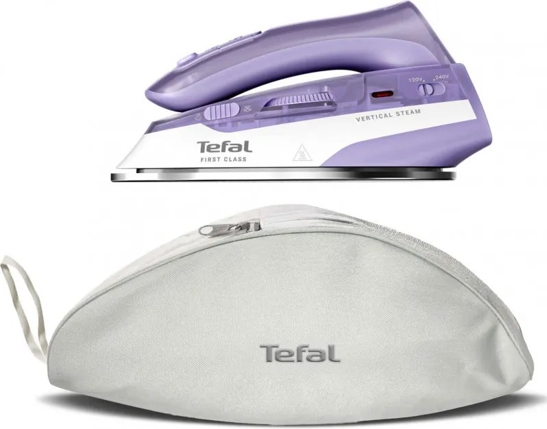 Fier de călcat Tefal DB1612E0, 1000 W, 70 ml, Dry&Steam, abur vertical, Microsteam 200, alb/violet