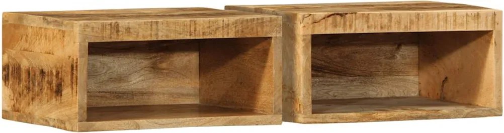 vidaXL Dulapuri TV montate pe perete, 2 buc., lemn masiv de mango brut