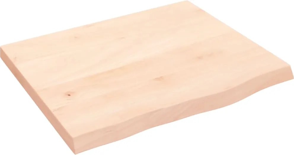 vidaXL Blat de baie, 60x50x(2-4) cm, lemn masiv netratat