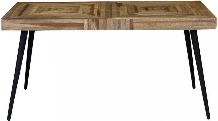 Masa din lemn tec si metal 150x80 cm Woody Zago