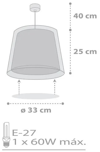 Dalber 81192E - Lustră copii LIGHT FEELING 1xE27/60W/230V