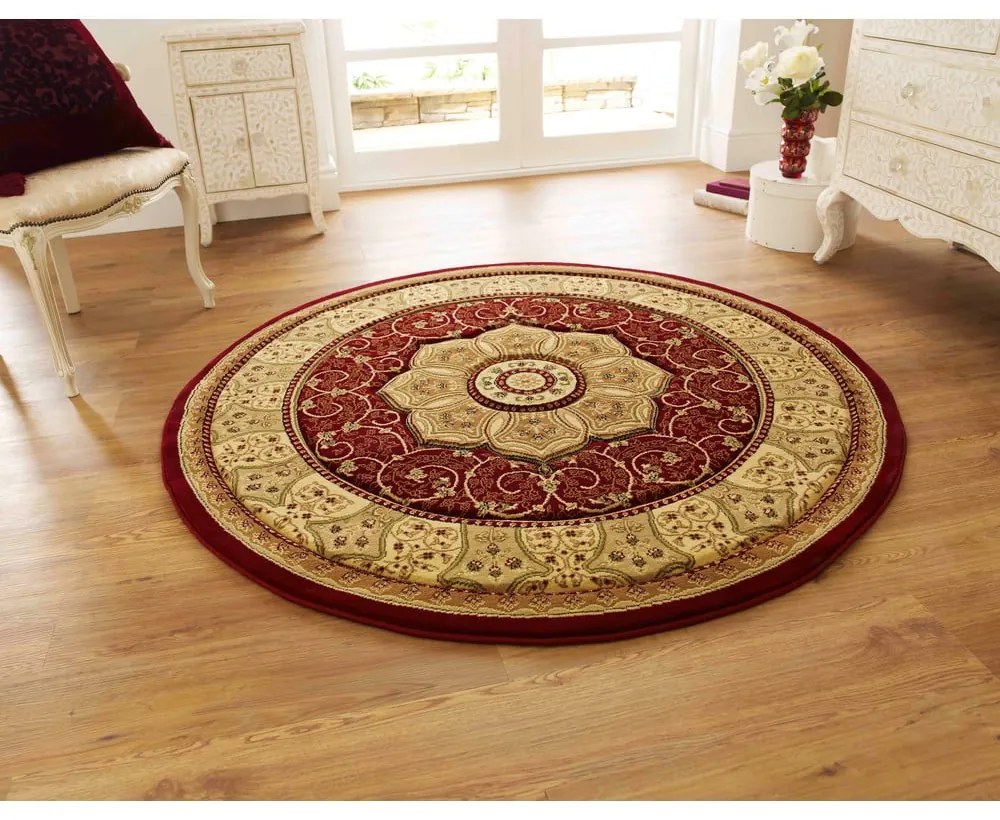 Covor roșu rotund ø 150 cm Heritage – Think Rugs