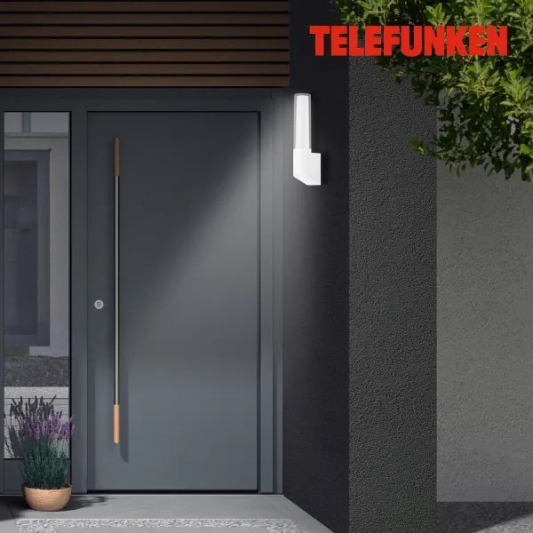Telefunken 311306TF - Aplică LED de exterior pentru montaj pe perete, 8W, 230V, 4000K, IP44, alb