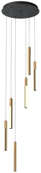 Lustră LED pe cablu Zuma Line MD4768-6-3BMT ELIOT LED/25W/230V