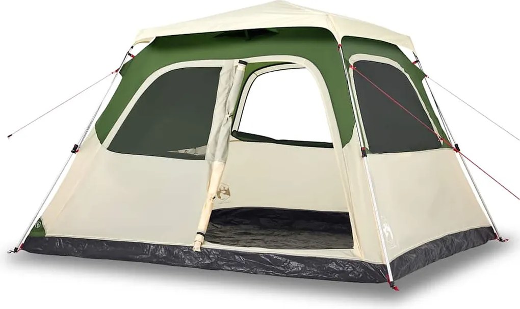 vidaXL Cort de familie cupolă, 6 persoane, setare rapidă, verde