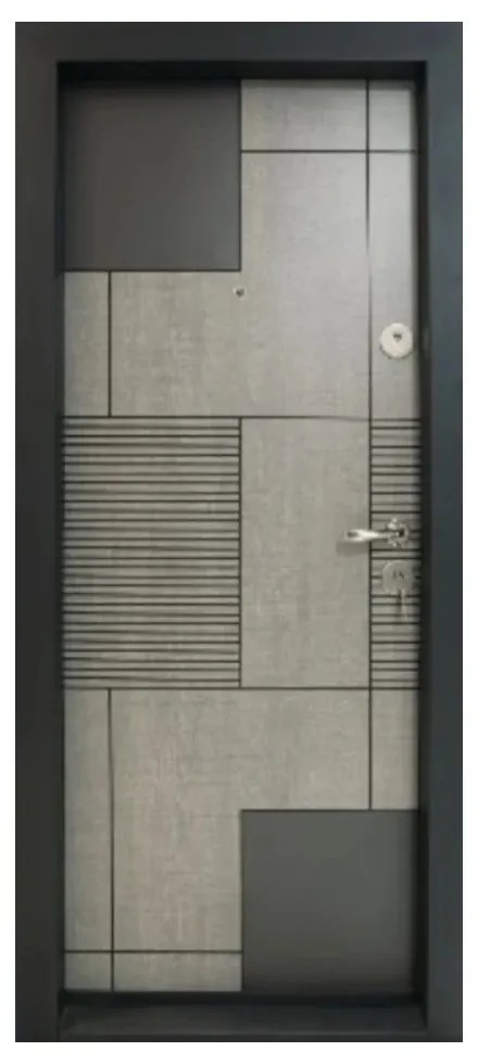 Usa metalica de apartament cu izolatie si vizor Novo Doors First Class NDS17, Deschidere Stanga Dreapta, Dimensiune 200X88 cm, Tabla 1.2 mm, Kit