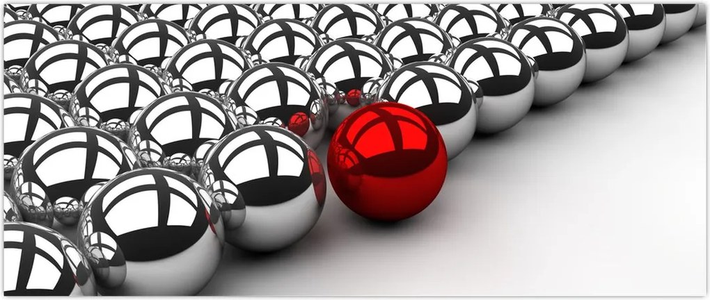 Tablou cu bile lucioase (120x50 cm)