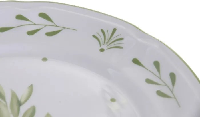 Farfurie stil Mediterraneean verde , din portelan , "Oliv"