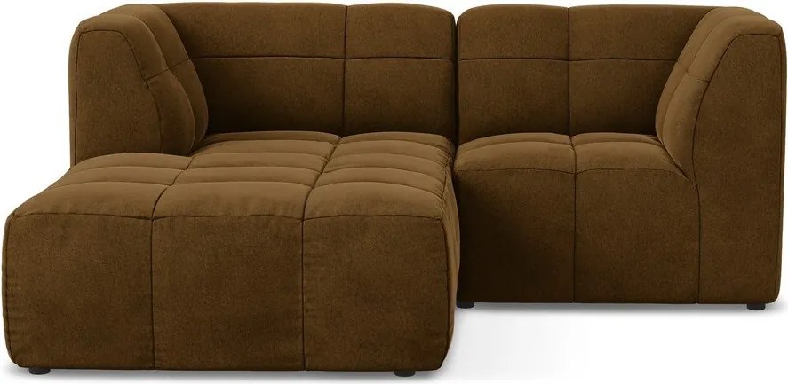 Colțar galben muștar cu tapițerie din catifea (cu colț pe partea stângă/cu șezlong) Aloha – Makamii