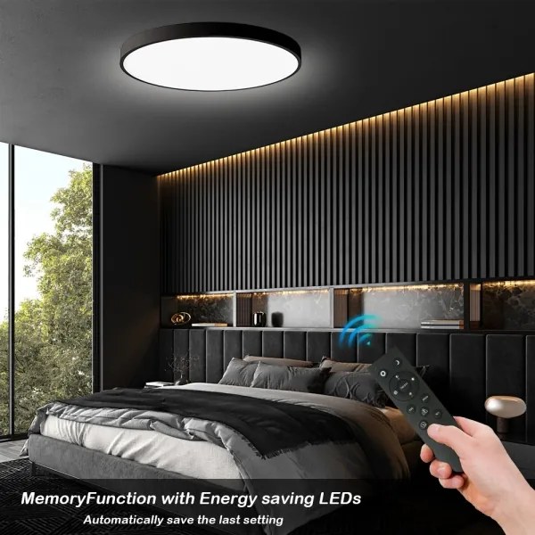 Brilagi - Lampă LED reglabilă POOL SMART, 180 W, 230 V, Ø 120 cm, Wi‑Fi Tuya, negru + telecomandă