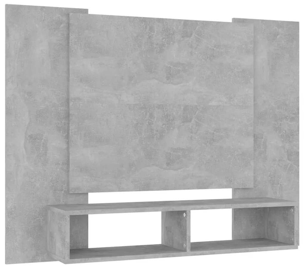 808291 vidaXL Comodă TV de perete, gri beton, 120x23,5x90 cm, PAL