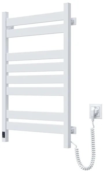 Radiator de baie tip scară cu termostat LARGO 432W/230V 80,6 cm IP44 alb, pe partea dreaptă