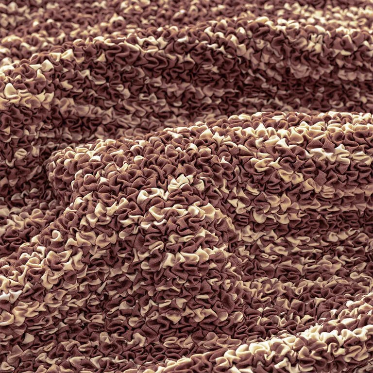 Huse bielastice UNIVERSO NOU dungi maro taburet (40 x 40 x 40 cm)