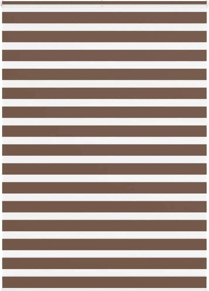 vidaXL Jaluzea tip zebra maro lățime țesătură 150,9 cm poliester